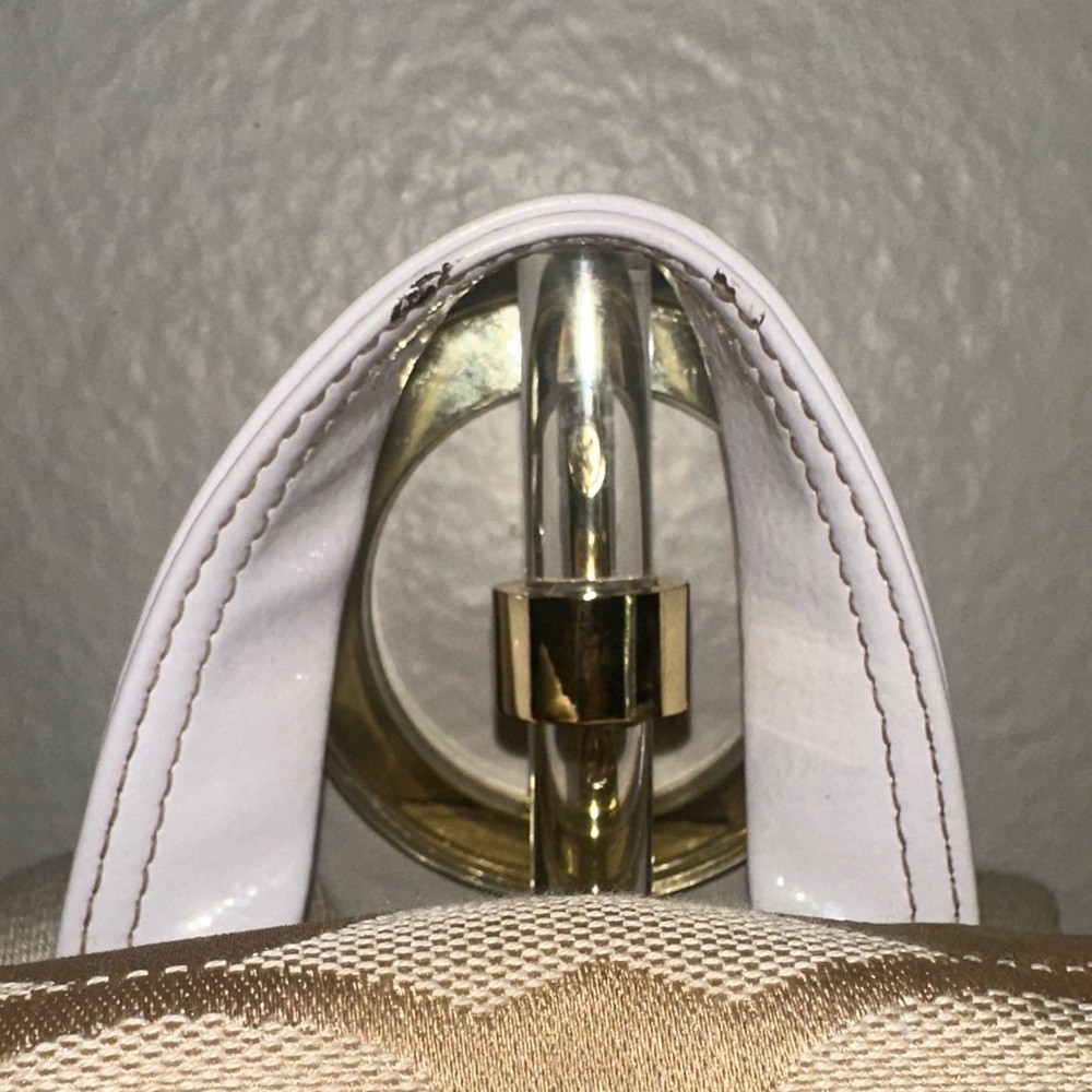 Coach Beige and White Signature Backpack - Picture 11 of 11